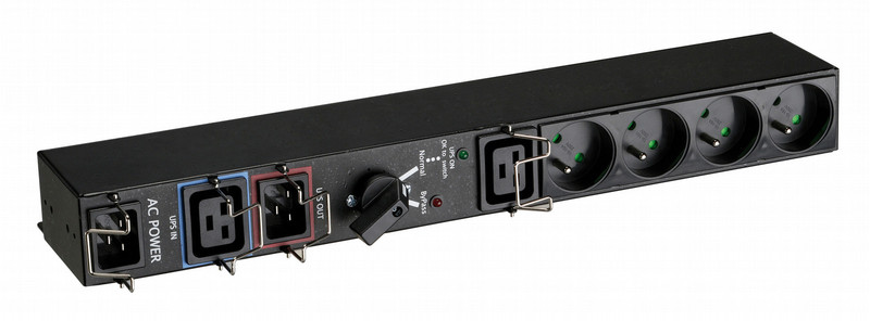 Eaton HotSwap MBP, 4x FR 4AC outlet(s) 1U Black power distribution unit (PDU)