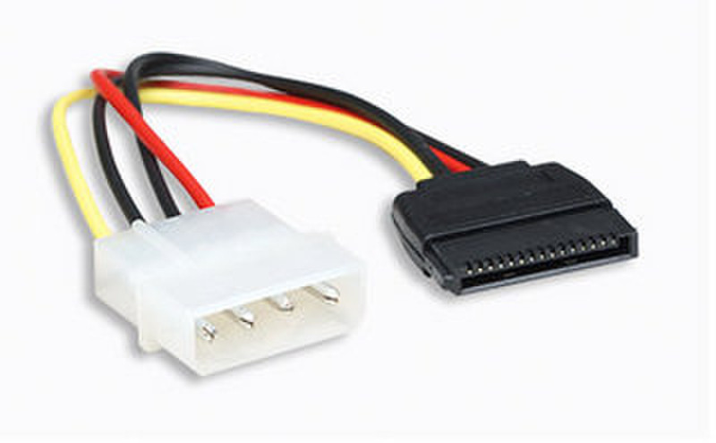 Manhattan 342766 4-pin Molex 15-pin SATA cable interface/gender adapter