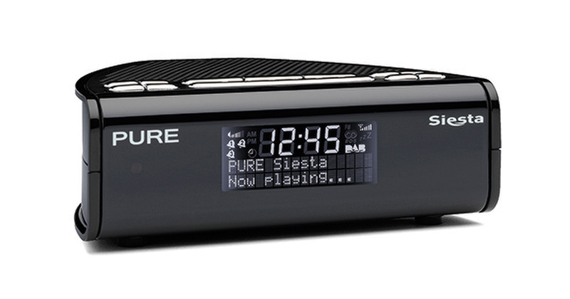 Pure Siesta Часы Цифровой Черный радиоприемник