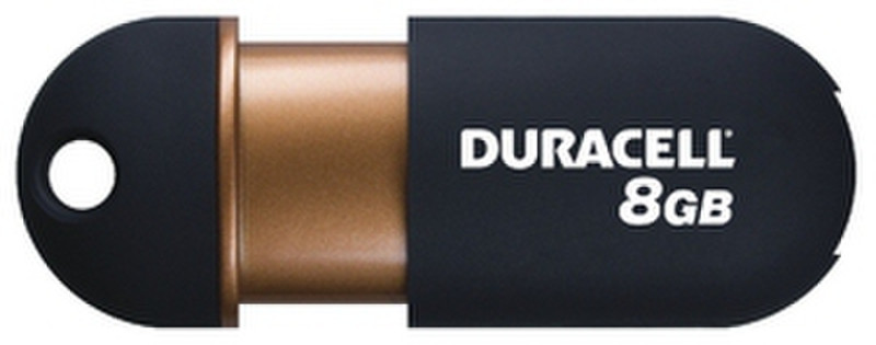 Duracell 8GB + 8GB USB Key 8GB USB 2.0 Typ A Schwarz, Braun USB-Stick