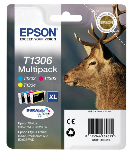 Epson Multipack 3-colours T1306 DURABrite Ultra Ink