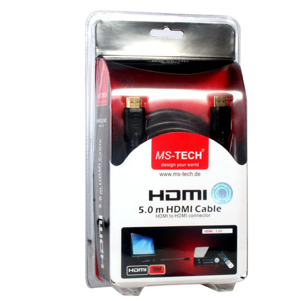 MS-Tech MM-50/HD 5m HDMI HDMI Schwarz HDMI-Kabel