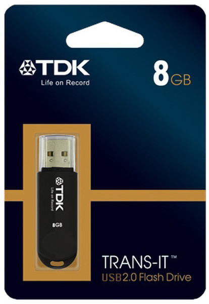 TDK TRANS-IT MINI 8ГБ USB 2.0 Тип -A Черный USB флеш накопитель
