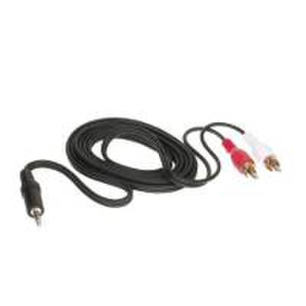CSB 311490-02 3.5mm 2 x RCA Black cable interface/gender adapter