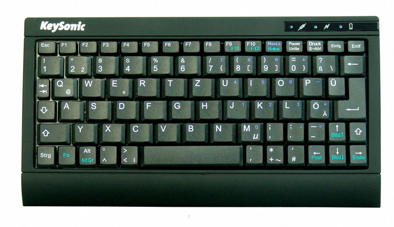 KeySonic ACK-3400 BT Bluetooth QWERTZ Schwarz Tastatur