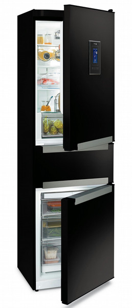 Fagor FFJ8865N freestanding A+ Black,Mirror fridge-freezer