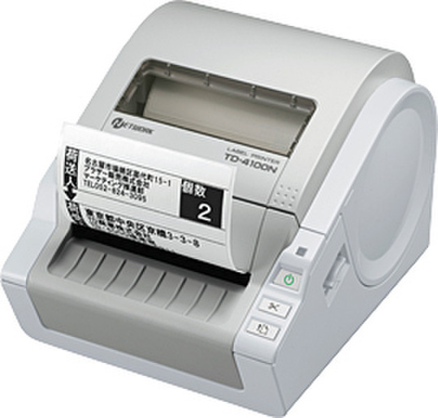 Brother TD-4100 Прямая термопечать 300 x 300dpi Серый устройство печати этикеток/СD-дисков