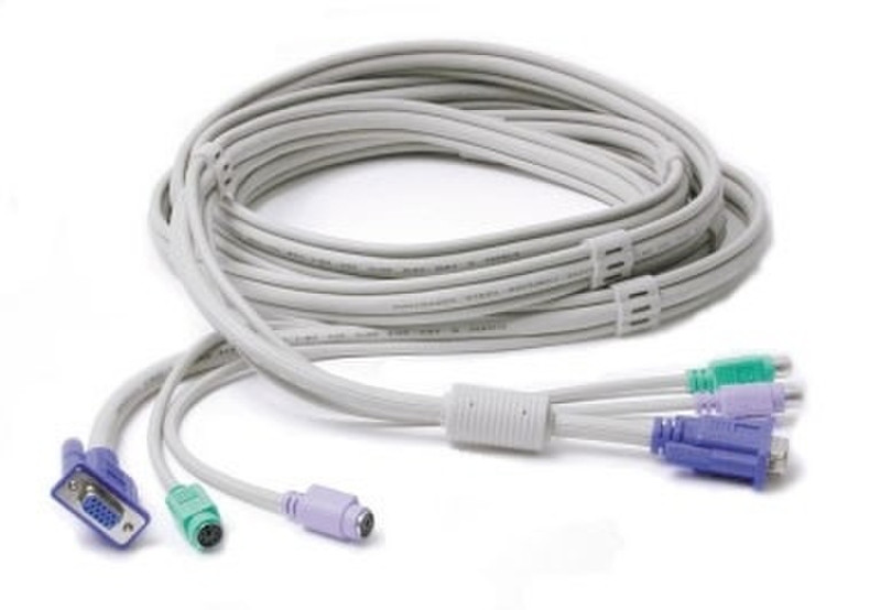 Newstar KVM Extension Cable PS2 7.5m 7.5m Weiß Tastatur/Video/Maus (KVM)-Kabel