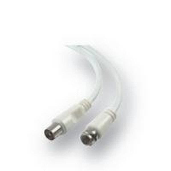 Belkin Satellite Cable F-type M/Coax M, 3m (White) 3m White coaxial cable