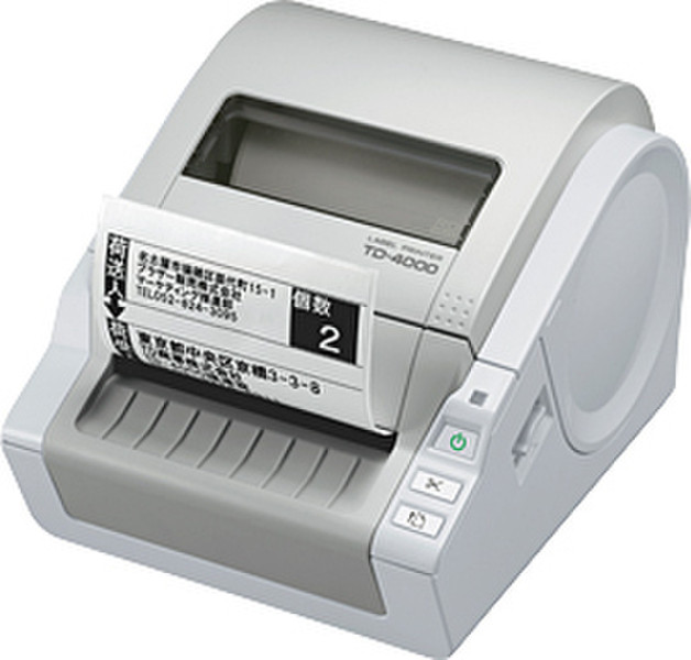 Brother TD-4000 Прямая термопечать 300 x 300dpi Серый устройство печати этикеток/СD-дисков