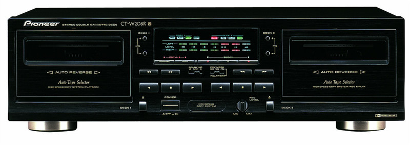 Pioneer CT-W208R 2deck(s) Black cassette player