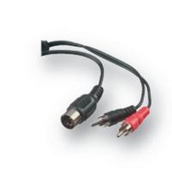 Belkin RCA/ DIN5 Adaptor 2XRCA-M/DIN5M 1.5M 1.5м Черный