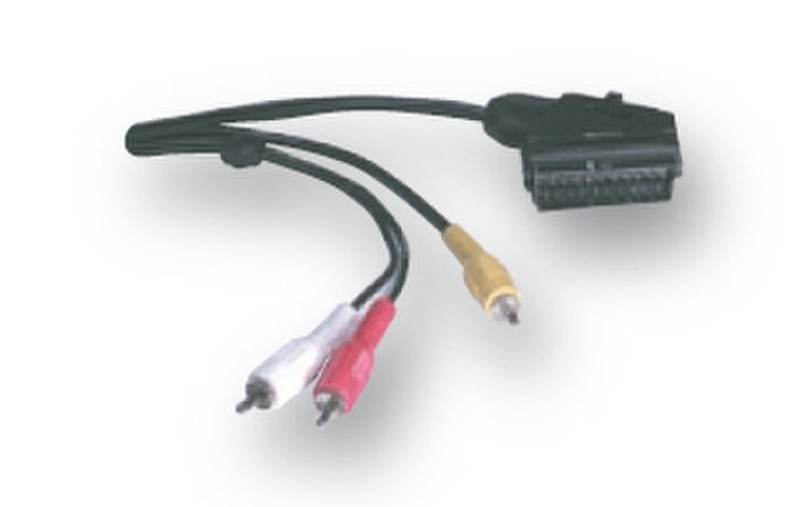 Belkin RCA/SCART A/V cable 3xRCA-M/SCART-M 1.5M 1.5м Черный