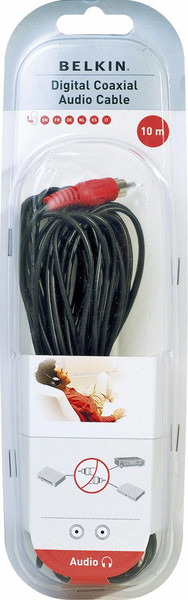 Belkin Digital coax audio cable RCA-M/RCA-M 10M 10m Schwarz Koaxialkabel