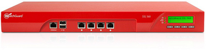 WatchGuard SSL 560 & 2Y LiveSecurity 1U hardware firewall