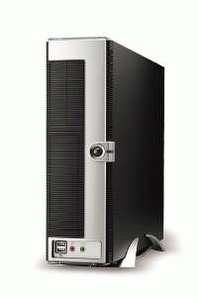 Ever Case E1290B Slim Desktop/Tower (Intel® Prescott Ready) Midi-Tower 300Вт Черный, Cеребряный системный блок