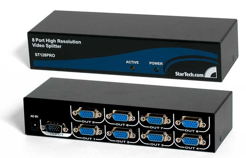 Newstar 8 Port High-Resolution 300 MHz VGA Video Splitter