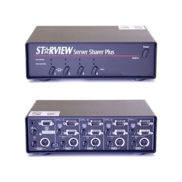 Newstar StarView KVM Switch 4-port Schwarz Tastatur/Video/Maus (KVM)-Switch