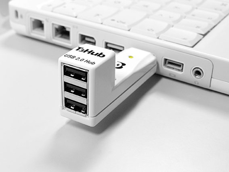 Dr. Bott T3Hub 2.0 White, 3-Port USB2 Hub 480Mbit/s Weiß Schnittstellenhub