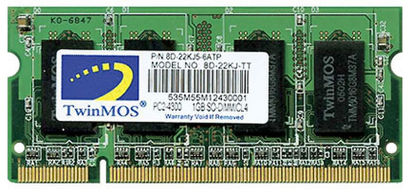 Twinmos 1024MB PC2-4200 / DDR2-533 SO-DIMM 1ГБ DDR2 533МГц модуль памяти