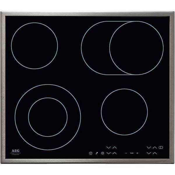 AEG 6630K-MN Встроенный Ceramic hob Черный плита