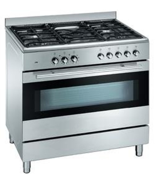 ETNA 1989-VWRVS Gas-elektro fornuis Freestanding Gas hob Silver