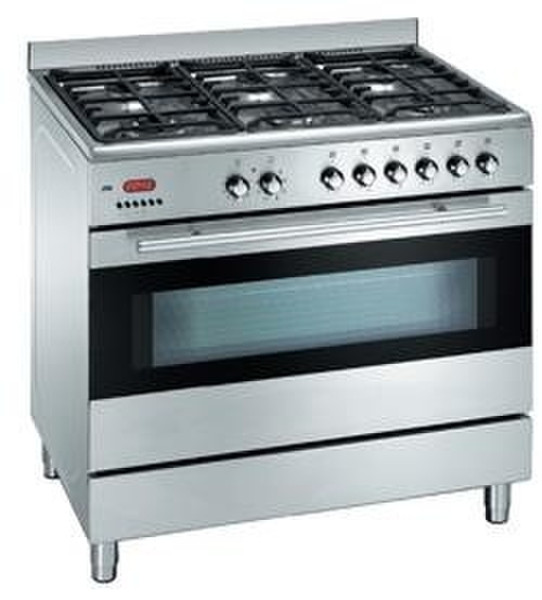 ETNA 1991-VWRVS Gas-Elektro fornuis Freestanding Gas hob Silver