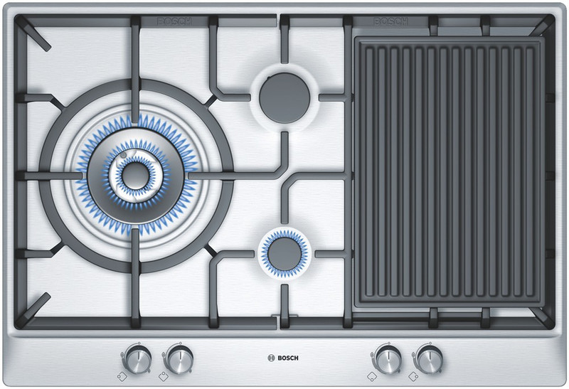 Bosch PCX815B90E Встроенный Gas hob Нержавеющая сталь плита