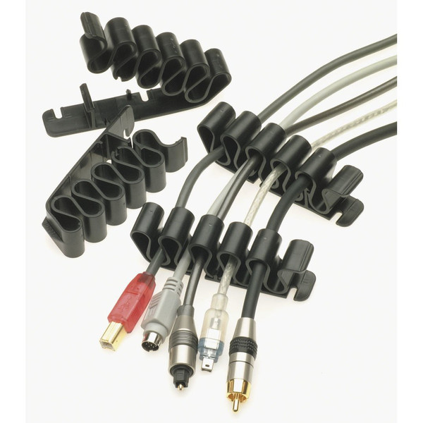Allsop Cable Organiser Kit Черный 8шт кабельный зажим