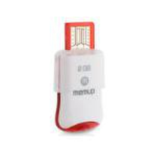 Memup POP KEY 2GB 2ГБ USB 2.0 Тип -A Красный, Белый USB флеш накопитель