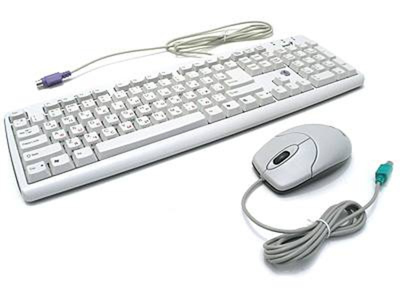 Genius KB C100 USB QWERTY Белый клавиатура
