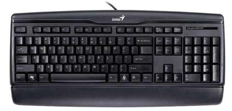 Genius KB-120 PS/2 QWERTY Черный клавиатура