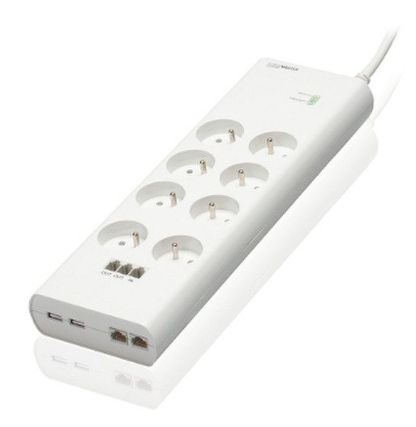 Belkin BM108222CA2M 8розетка(и) 2м Белый сетевой фильтр