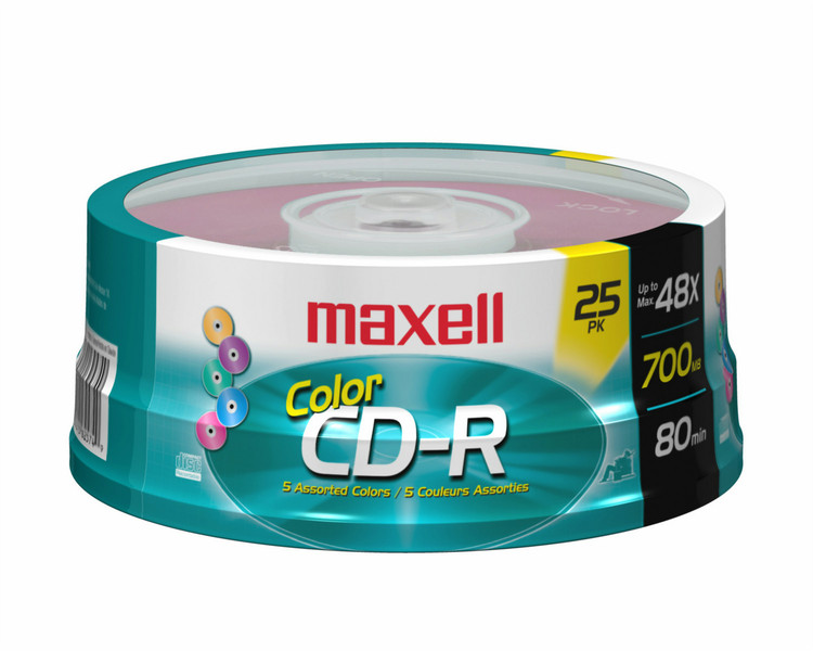 Maxell 648446 CD-R 700МБ 25шт чистые CD