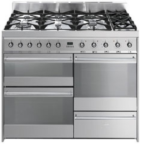 Smeg SY4110 Freistehend Combi hob Edelstahl Küchenherd