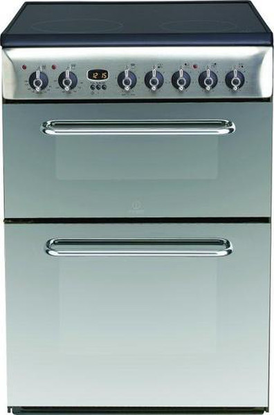 Indesit KDP60C Freistehend Gaskochfeld Edelstahl Küchenherd