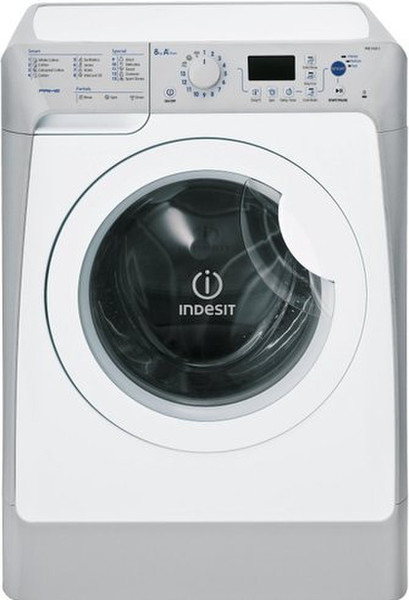 Indesit PWE 8168 S freestanding Front-load 8kg 1600RPM A+ Silver,White washing machine