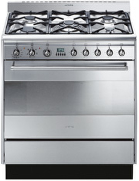 Smeg SUK81MFX5 Freestanding Gas hob Stainless steel cooker