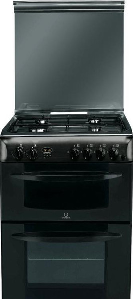 Indesit KD6G25SAIR Freestanding Gas hob Black cooker