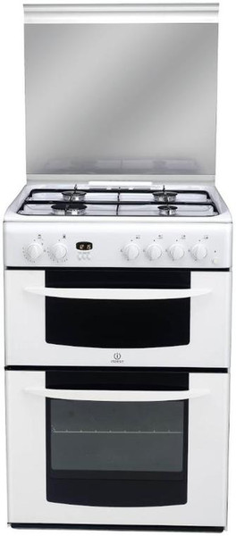 Indesit KD6G25SWIR Freistehend Gaskochfeld Weiß Küchenherd