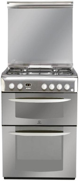 Indesit KD6G25SXIR Freestanding Gas hob Stainless steel cooker