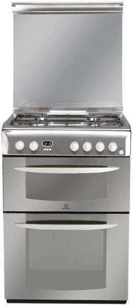 Indesit KD6G25X Freestanding Gas hob Stainless steel cooker