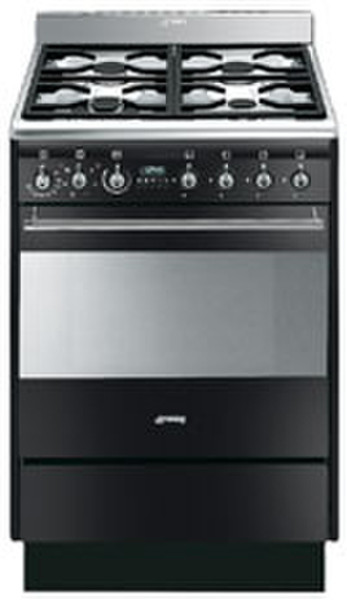 Smeg SUK61MBL5 Freestanding Gas hob Black cooker