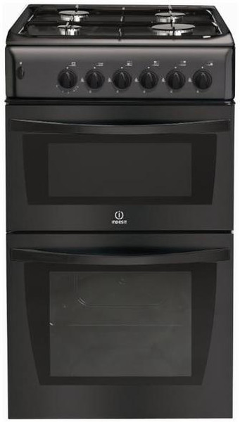 Indesit KD3G2SAIR Freistehend Gaskochfeld Schwarz Küchenherd