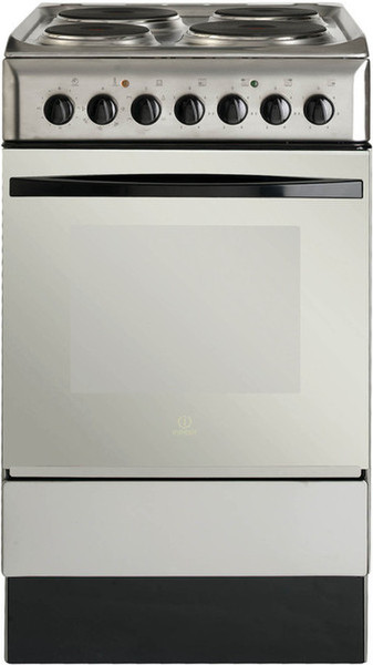 Indesit K3E11XG Freistehend Sealed plate hob Edelstahl Küchenherd