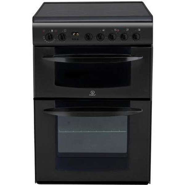 Indesit KD6C35A Freistehend Ceramic hob Schwarz Küchenherd