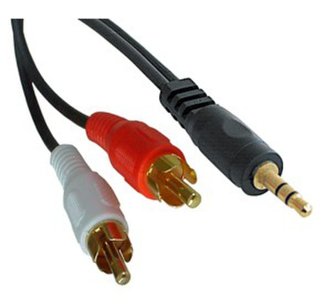 Lindy 35497 7.5m 3.5mm 2 x RCA Schwarz Audio-Kabel