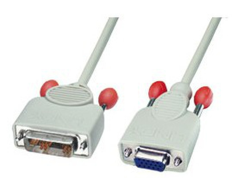 Lindy 41205 2m DVI-A VGA (D-Sub) Grey video cable adapter