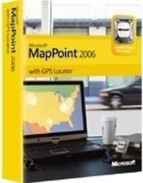 Microsoft MapPoint 2006 with GPS Locator, DE CD W32