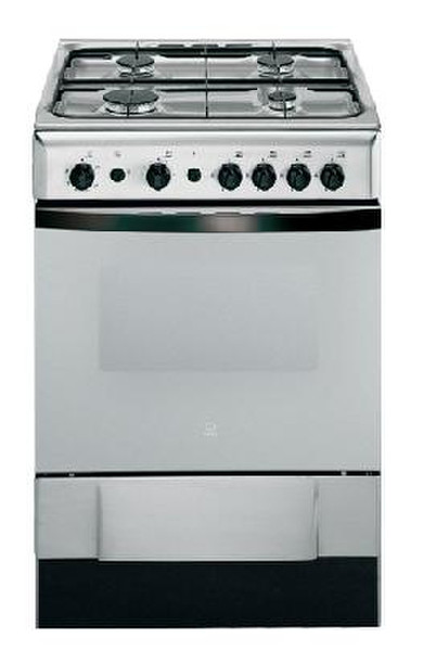 Indesit K6G210XG Freestanding Gas hob Stainless steel cooker